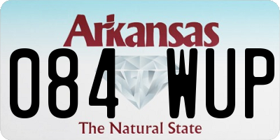 AR license plate 084WUP