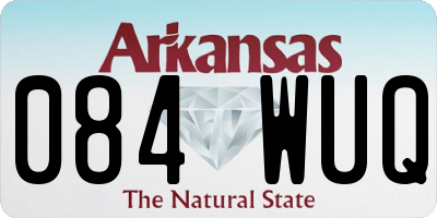 AR license plate 084WUQ