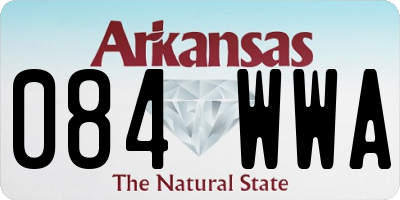 AR license plate 084WWA