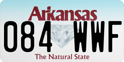 AR license plate 084WWF