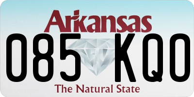 AR license plate 085KQO