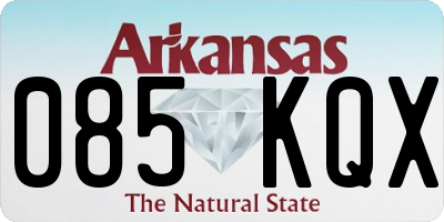 AR license plate 085KQX