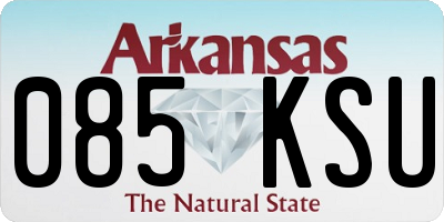 AR license plate 085KSU