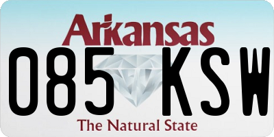 AR license plate 085KSW