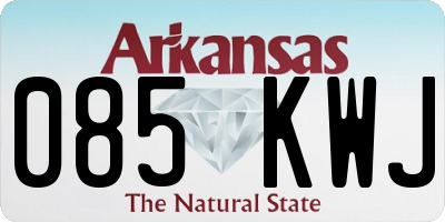 AR license plate 085KWJ