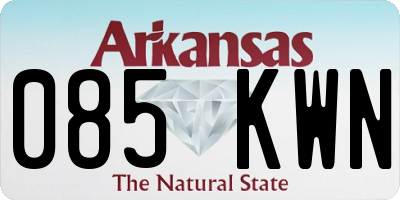 AR license plate 085KWN