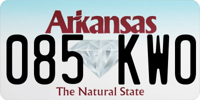 AR license plate 085KWO