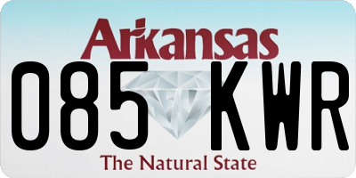 AR license plate 085KWR