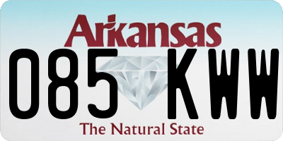 AR license plate 085KWW