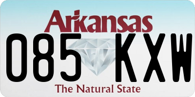 AR license plate 085KXW