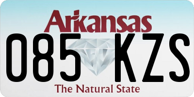 AR license plate 085KZS