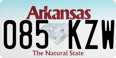 AR license plate 085KZW