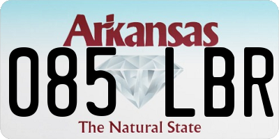 AR license plate 085LBR