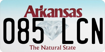 AR license plate 085LCN