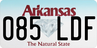 AR license plate 085LDF