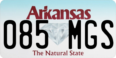 AR license plate 085MGS