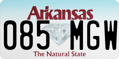 AR license plate 085MGW