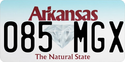 AR license plate 085MGX