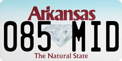 AR license plate 085MID