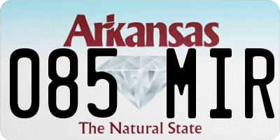 AR license plate 085MIR