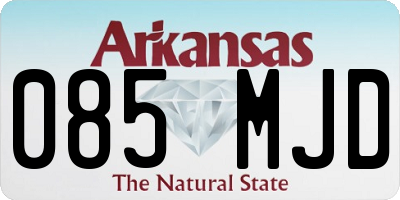 AR license plate 085MJD