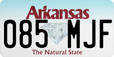 AR license plate 085MJF