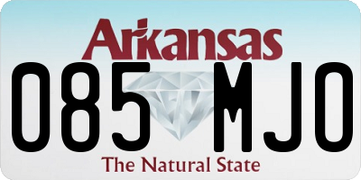AR license plate 085MJO
