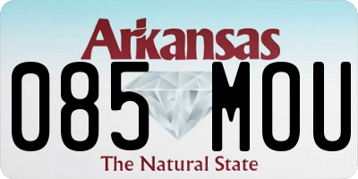 AR license plate 085MOU