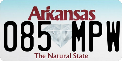 AR license plate 085MPW