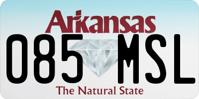 AR license plate 085MSL