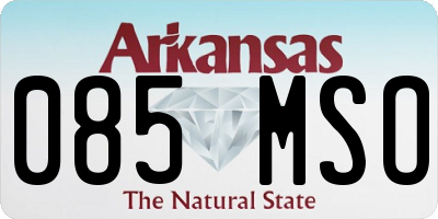 AR license plate 085MSO