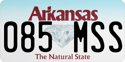 AR license plate 085MSS