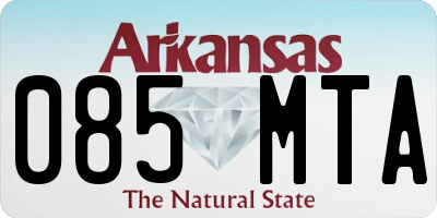AR license plate 085MTA