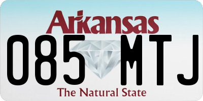 AR license plate 085MTJ