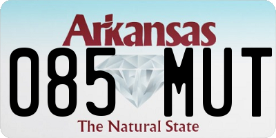 AR license plate 085MUT