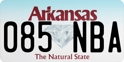 AR license plate 085NBA