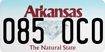 AR license plate 085OCO