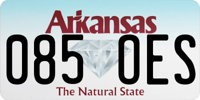 AR license plate 085OES