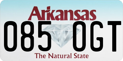 AR license plate 085OGT