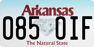 AR license plate 085OIF