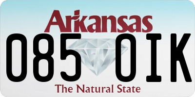 AR license plate 085OIK