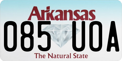 AR license plate 085UOA
