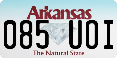 AR license plate 085UOI
