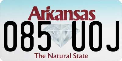 AR license plate 085UOJ