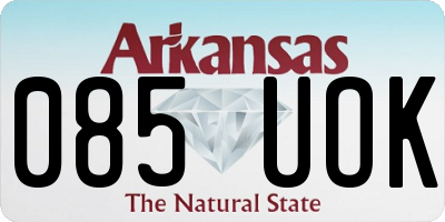 AR license plate 085UOK