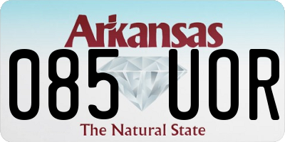 AR license plate 085UOR
