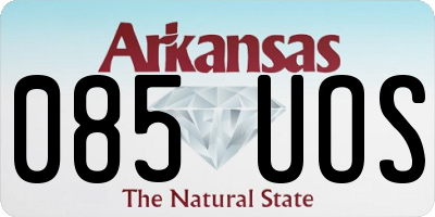 AR license plate 085UOS