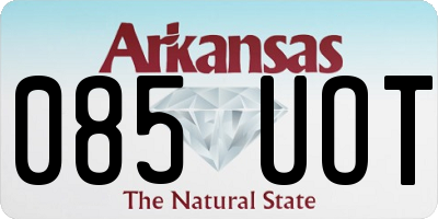 AR license plate 085UOT