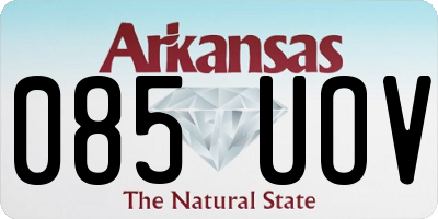 AR license plate 085UOV