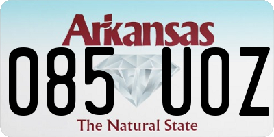 AR license plate 085UOZ